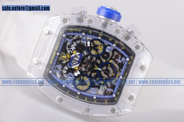 Richard Mille 1:1 Replica RM 011 Felipe Massa Watch Sapphire Crystal Blue Markers